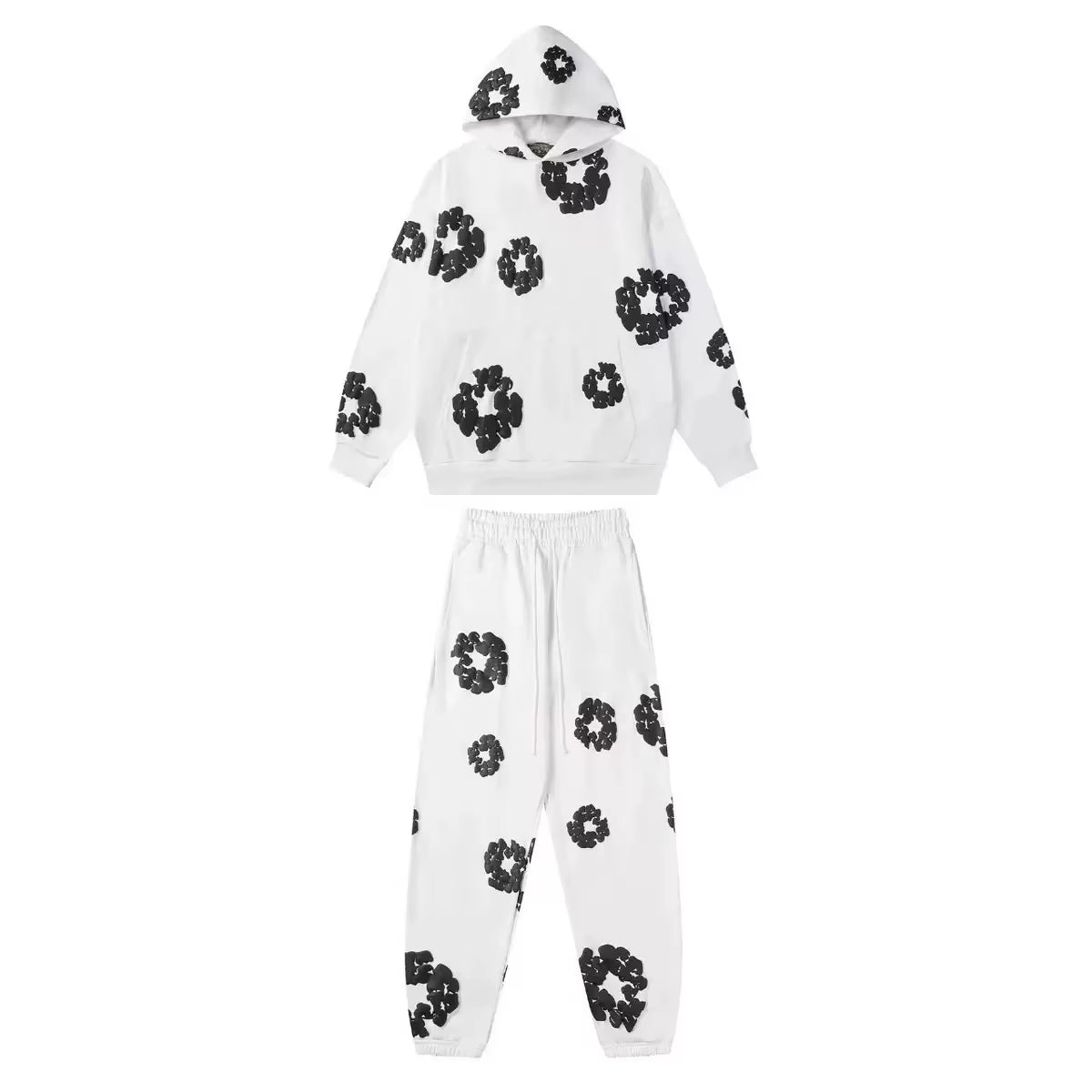 New Hot Selling Fashion Cotton Hooded Sweatshirt, European and American Hip Hop Printed Fashion Women'S Sports Set