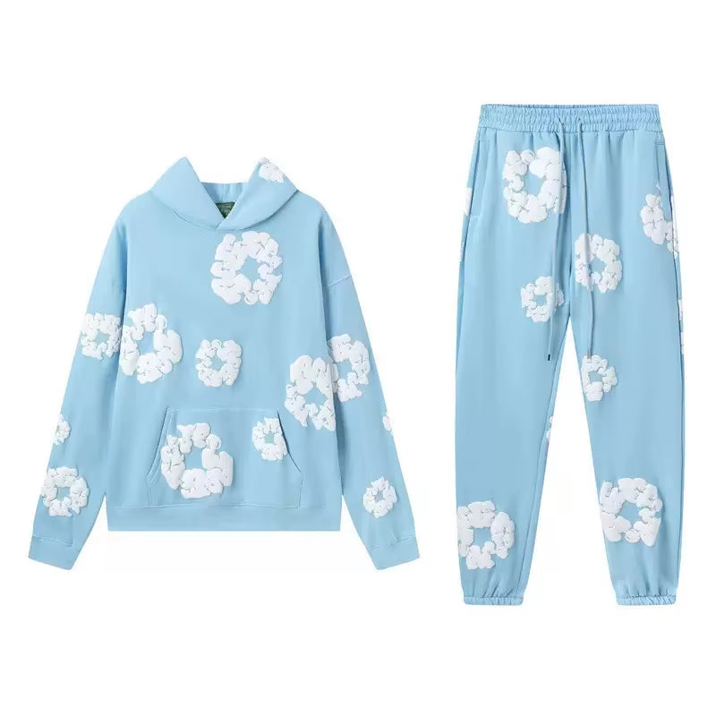 New Hot Selling Fashion Cotton Hooded Sweatshirt, European and American Hip Hop Printed Fashion Women'S Sports Set