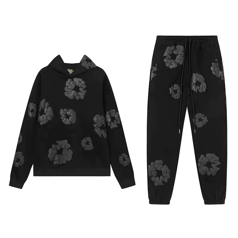 New Hot Selling Fashion Cotton Hooded Sweatshirt, European and American Hip Hop Printed Fashion Women'S Sports Set